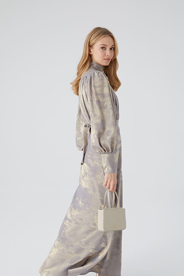 Glitzerndes Abendkleid Silber - 6