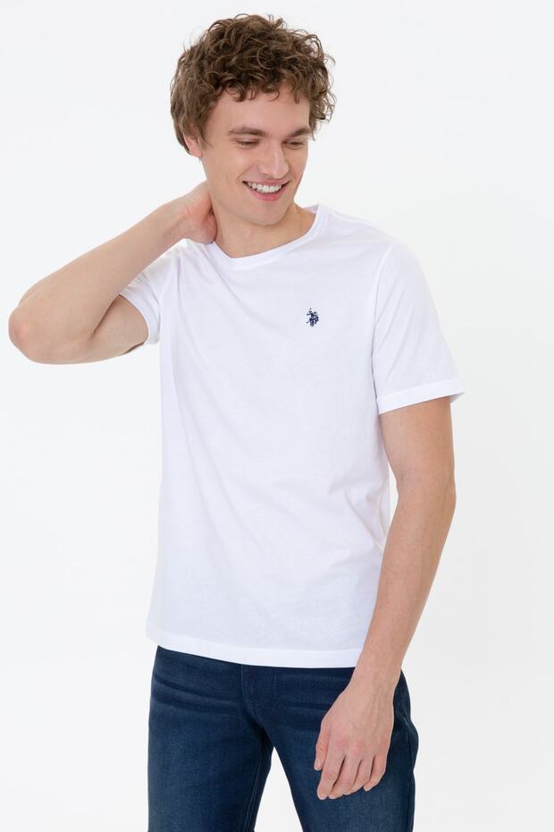 Erkek Bisiklet Yaka Basic T-shirt - 1