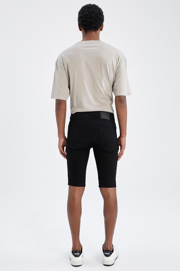 Skinny Fit Bermuda Şort - 6