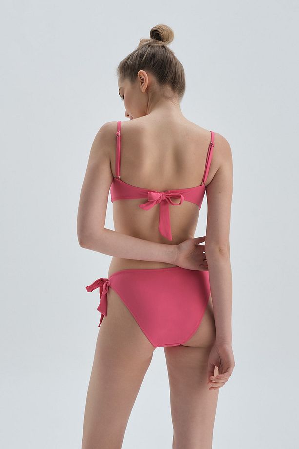 Fuşya Bağcıklı Bikini Alt - 2