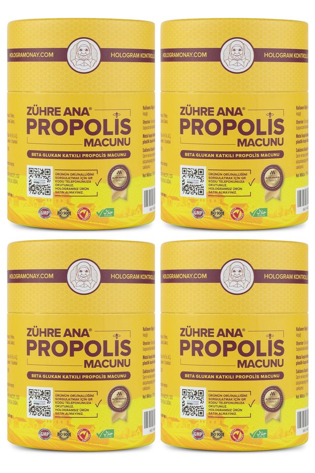 4 Pieces of Propolis Paste - Original Hologram Product with Beta Glucan and Ginseng Additives