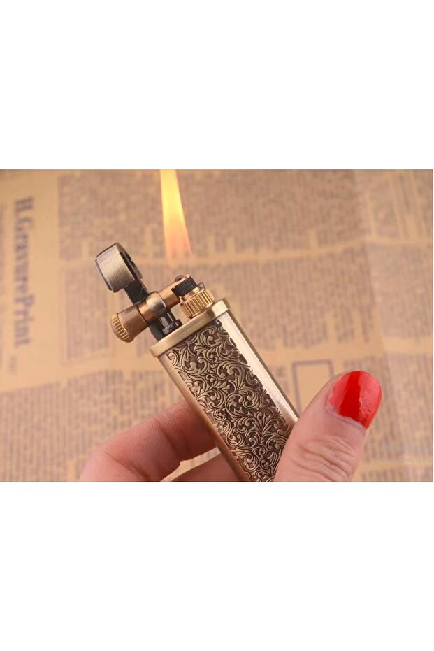 Kdr Elektronik Yeni Tasarım Şık Görünümlü Benzinli Çakmak Zippo Çakmak Işlemeli - 5