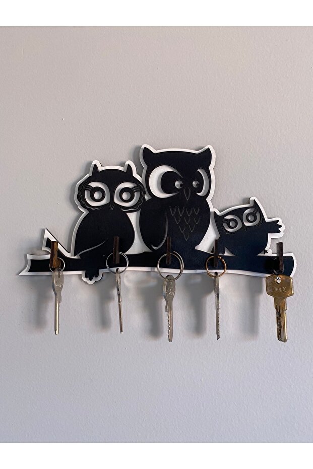 Baykuş Desenli Askılık - 2