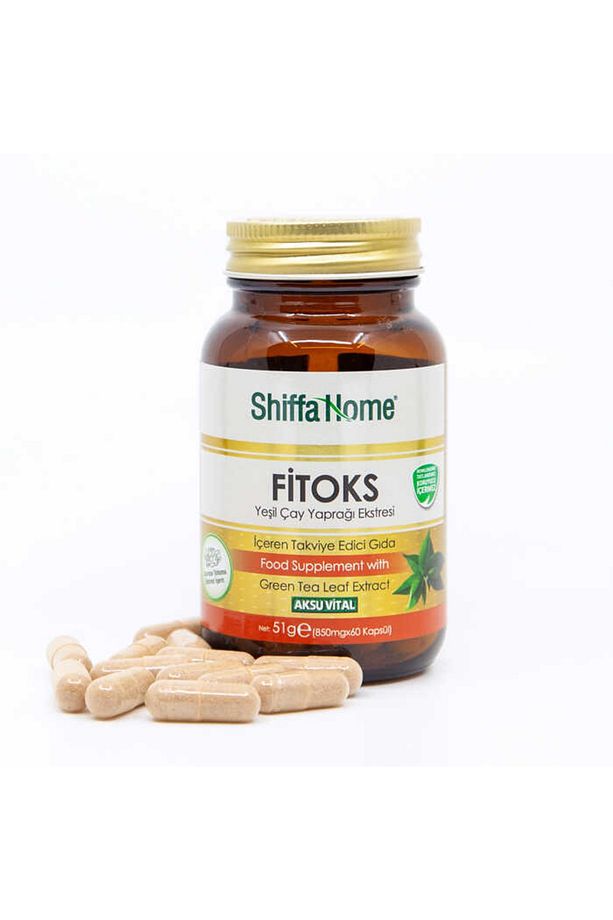 Fitoks Yeşil Çay Yaprağı Ekstresi 860 Mg. 60 Kapsül Aksu Vital - 1