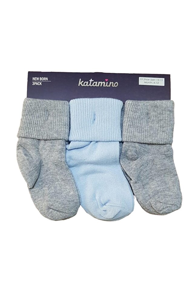 3 Pack Baby 6-12 Months Newborn Cotton Socks