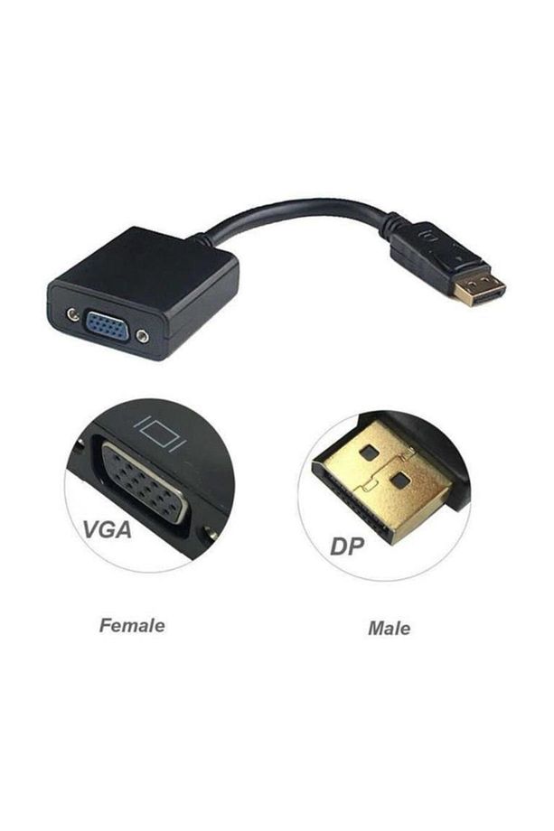 Displayport To Vga Kablo Adaptör Çevirici Dönüştürücü Display Port Dp - 3