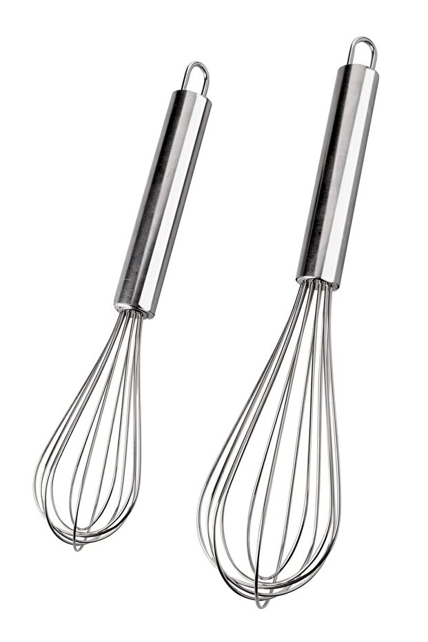 Stainless Steel Egg Sauce Mixer - 2 Whisks - 1