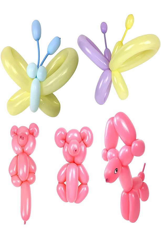 25 Adet Makaron Soft Karışık Renklerde Uzun Ince Sosis Balon - 3