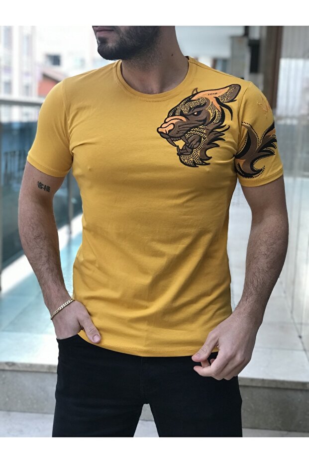 Kaplan Figürlü Tişört - 1