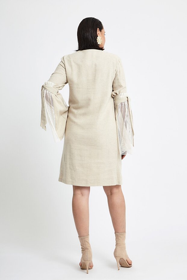 Keten Elbise - 4
