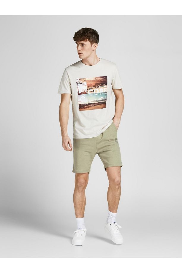 Jack Jones Tshark Sweat Short At Sn Erkek Bej Şort 12182595-06 - 1