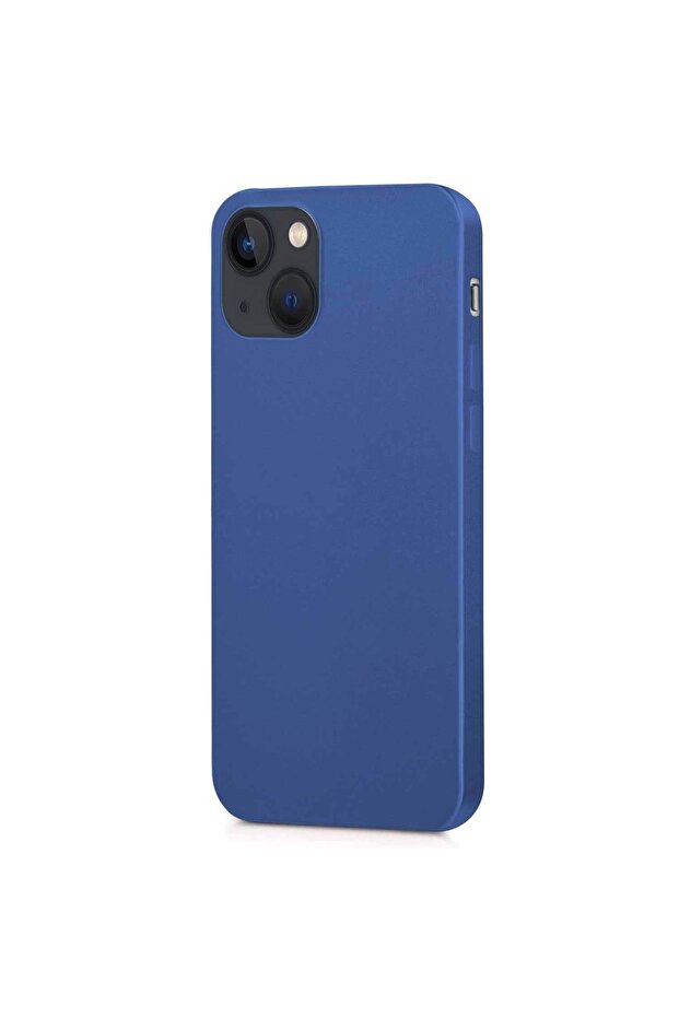 Matte Silicone Apple Iphone 13 Mini Kılıf Lacivert - 2