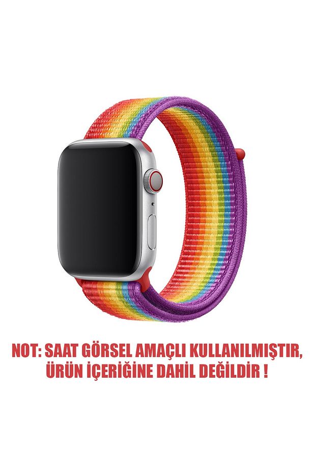 Apple Watch Series 3 38 mm Hasırlı Kordon Woven Sport Loop Pride Edition - 2
