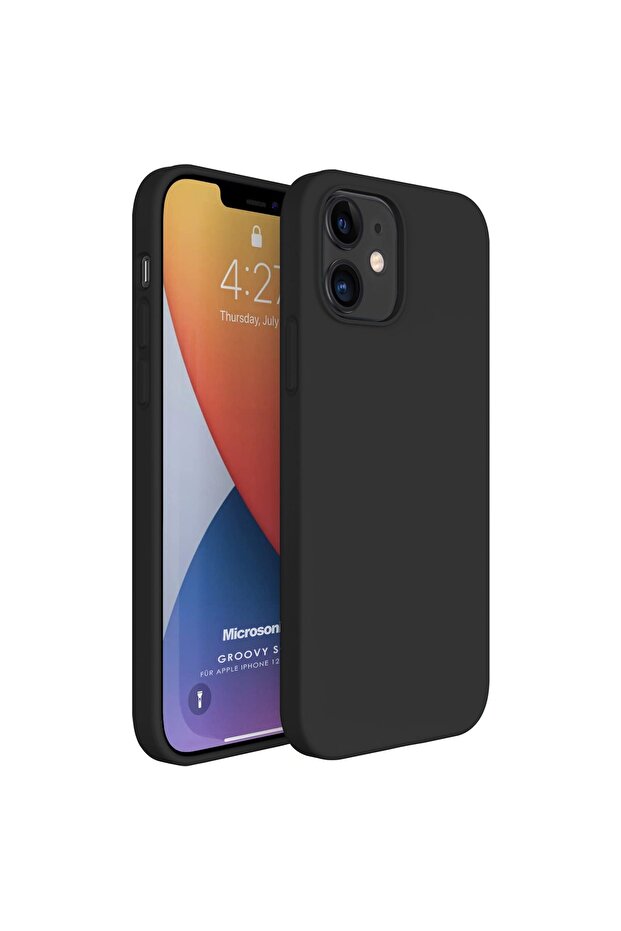 Iphone 12 Mini Kılıf Groovy Soft Siyah - 1