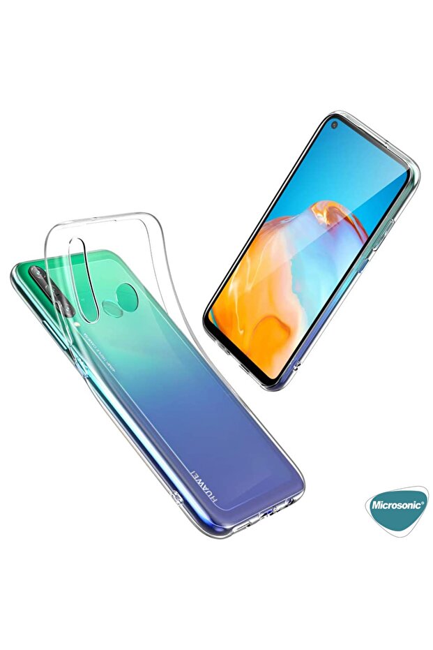P40 Lite E Kılıf Transparent Soft Beyaz - 3