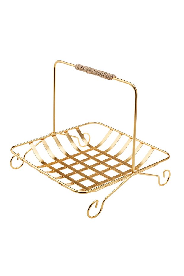 Line Hasır Kulplu Tabak Gold - 3