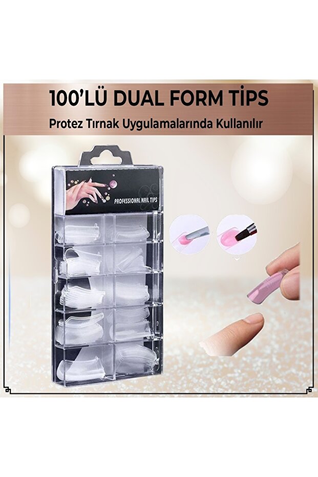 100’lü Dual Form Poly Jel Tips - 1
