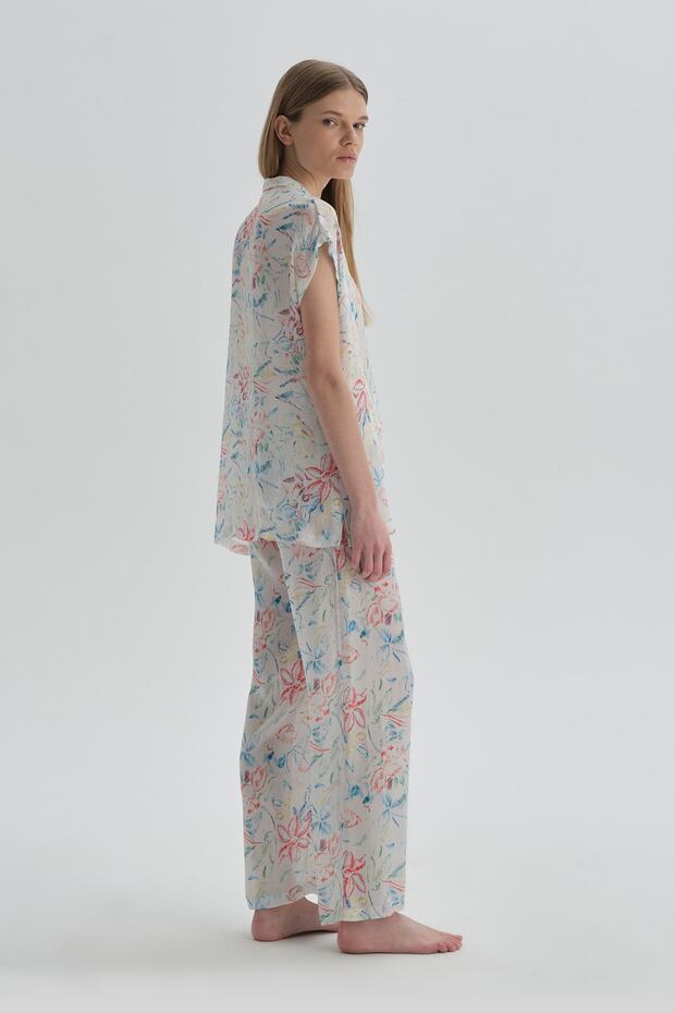 طقم بيجامة منقوشة إكرو - 3