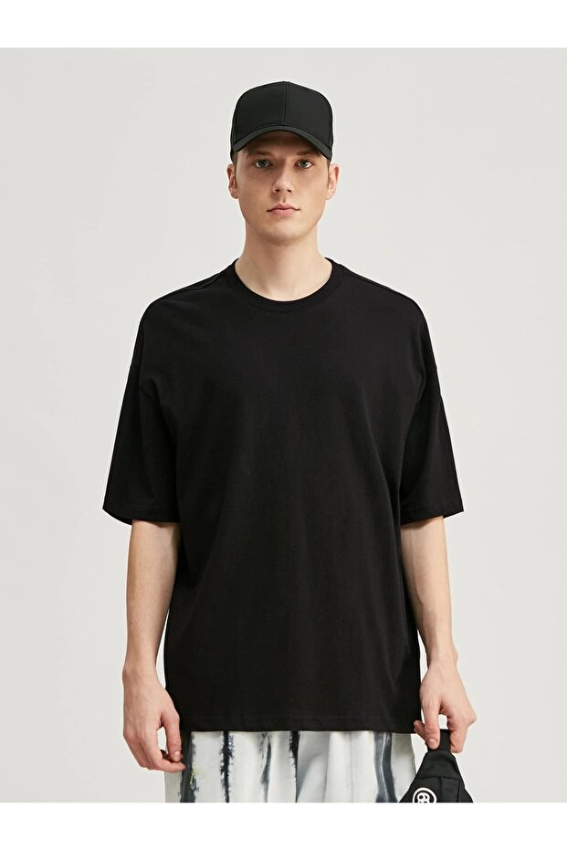 Ανδρικό μπλουζάκι Oversize Basic Oversize - 1