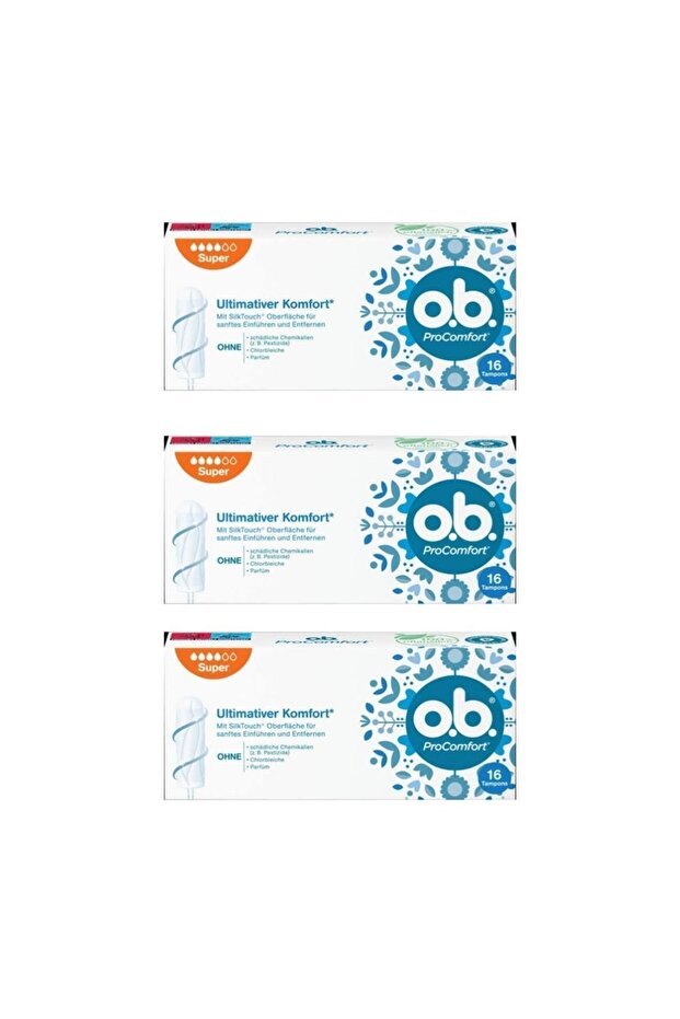 Ultimate Comfort Super 16-Piece Tampons 3 Pack (total 48 Pieces)