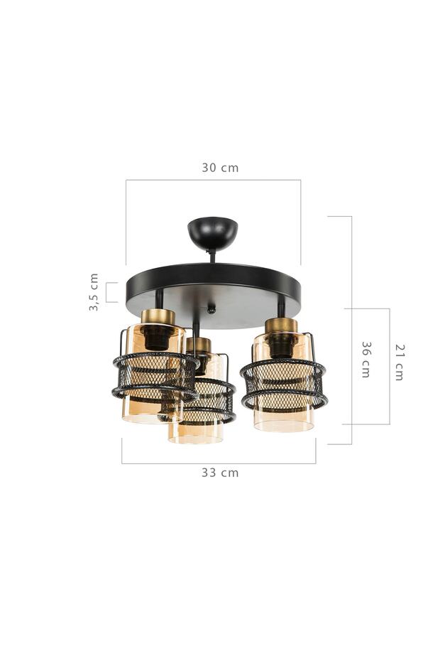 Modelight Grande 3lü Plafonyer Avize - 4
