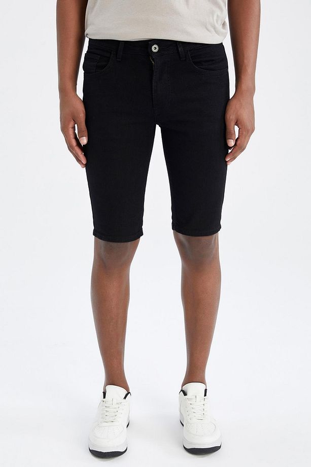 Skinny Fit Bermuda Şort - 5