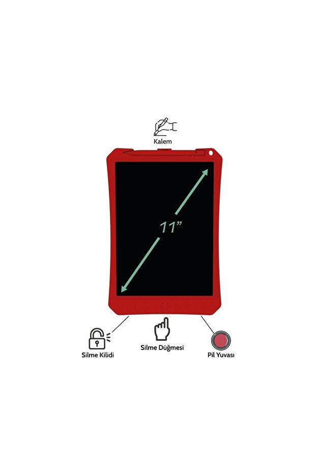 تابلت رسم رقمي بشاشة LCD حمراء مقاس 11 بوصة من Wicue