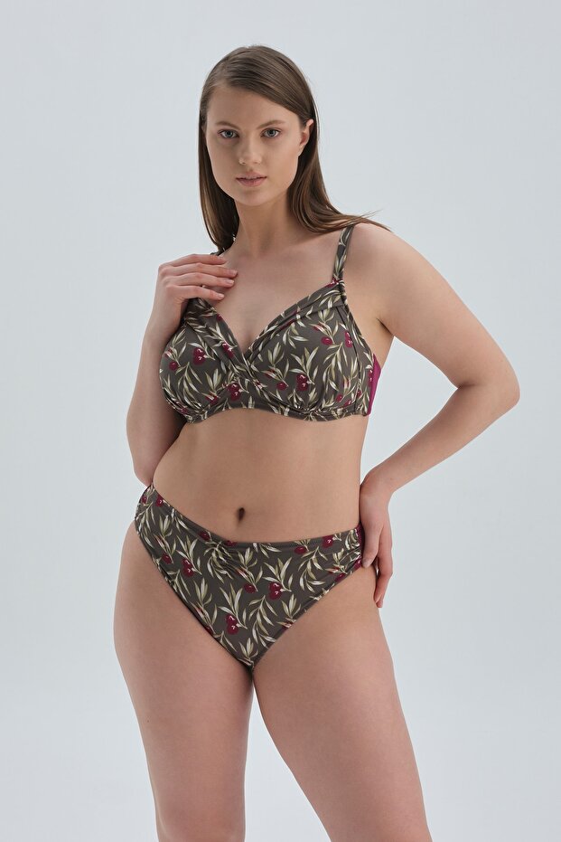 Mürdüm Toparlayıcı Bikini Üst - 4