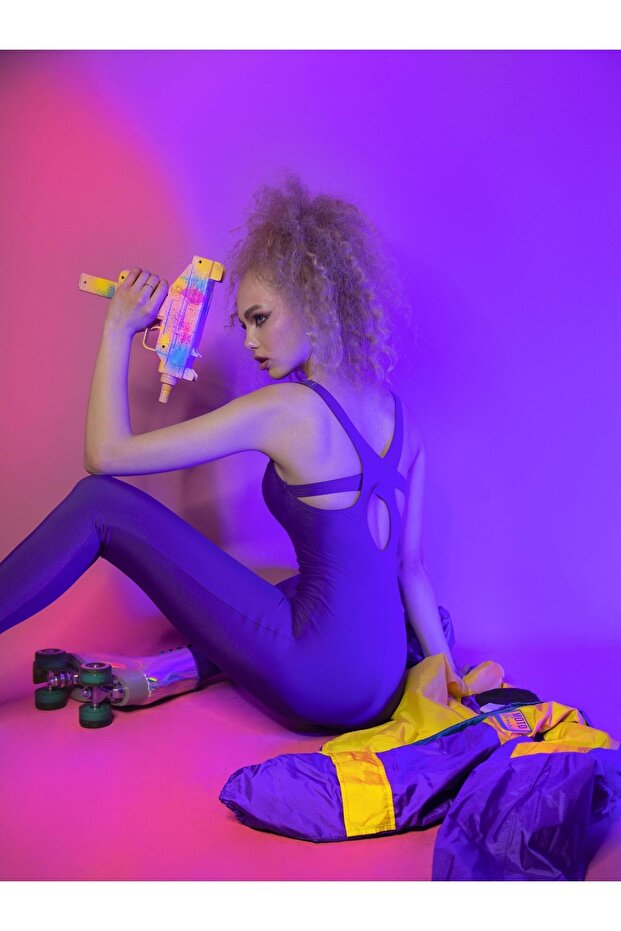 Mor Emma Yoga Tulumu - 1