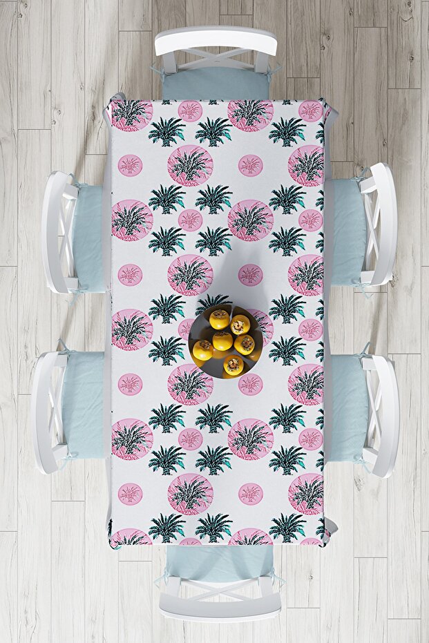 Modern Palm Patterned Digital Printed Tablecloth - 2