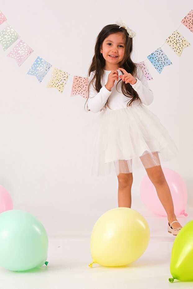 Beyaz Tütü Elbise - 1