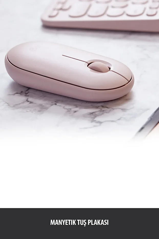 M350 Pebble Sessiz Kablosuz Kompakt Mouse  Pembe - 6