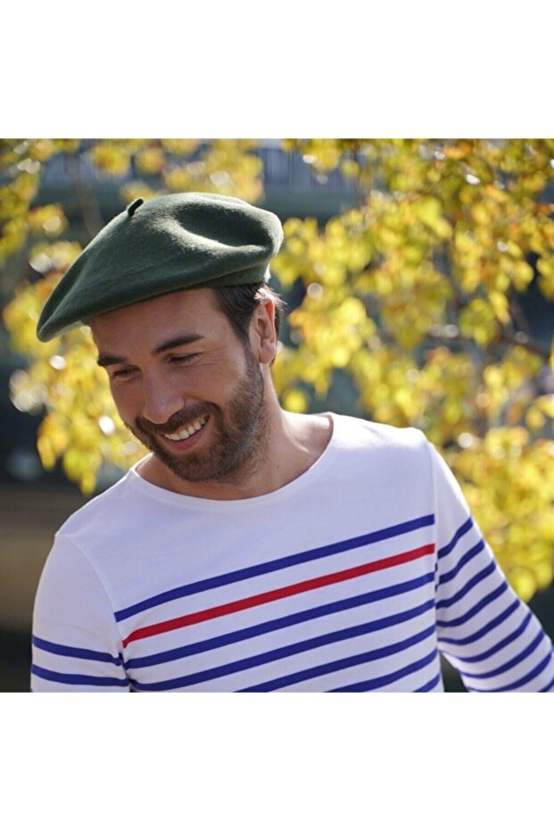 Men's Khaki Imported French Painter Beret (Not felt)