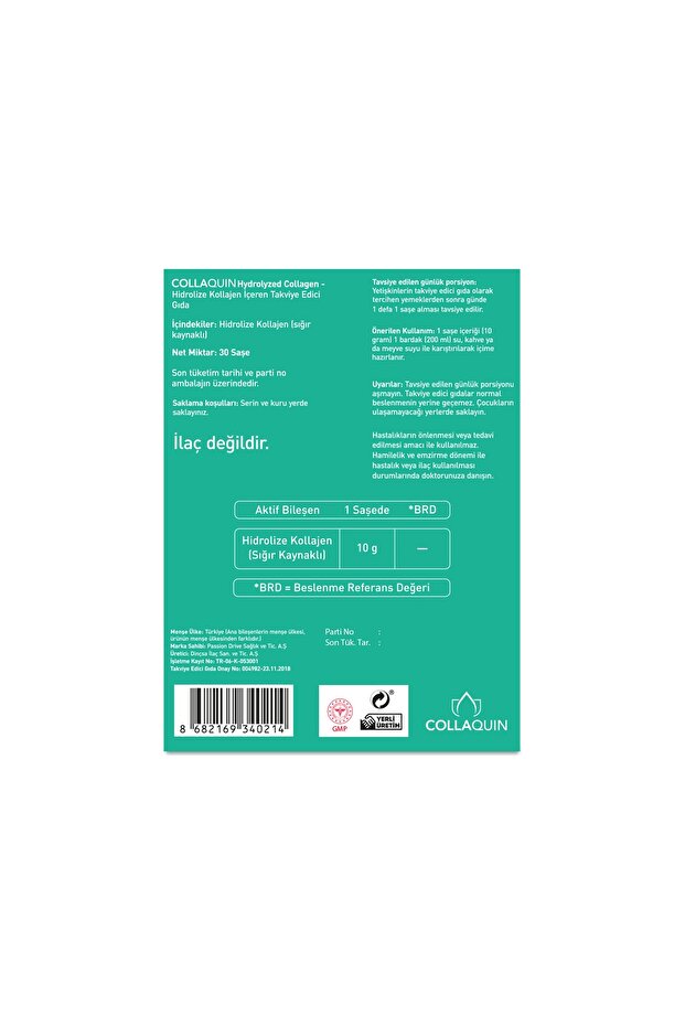 Hydrolyzed Collagen 30 Saşe - 2