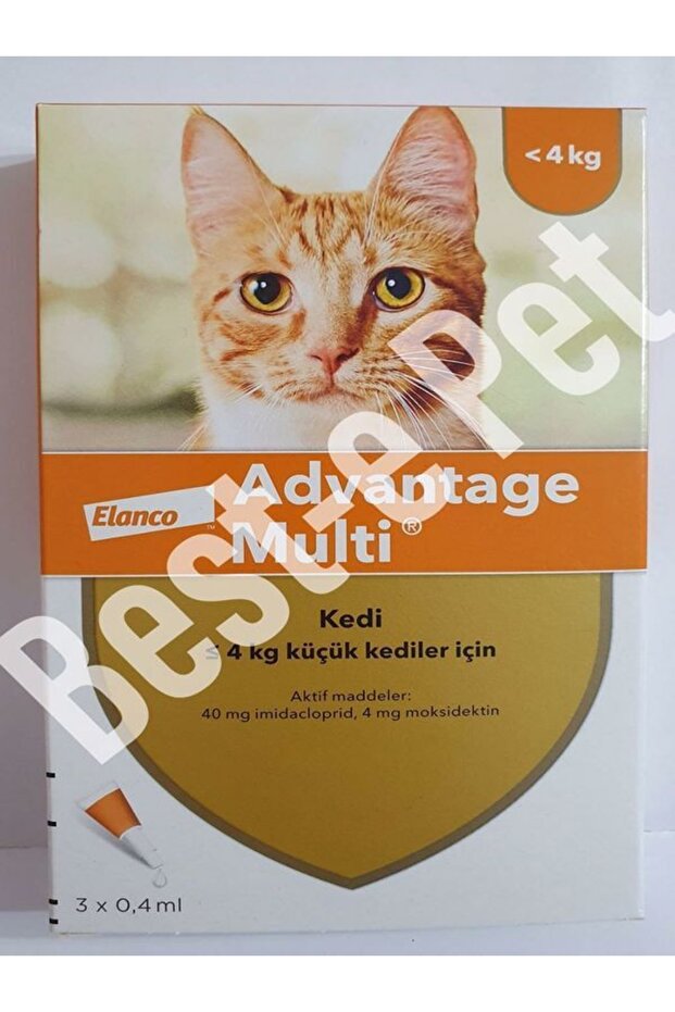 Elanco () Advantage Multi 0.4 Kedi Iç Dış Damla 3 Pipet - 1