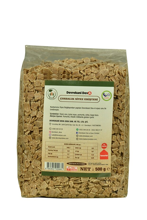 Kastamonu Çorbalık Siyez Erişte 500 Gr