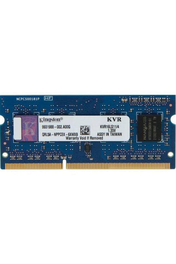 Kıngston Kvr16ls11/4 4gb 1600mhz Ddr3 Sodimm Notebook Ram, 1,35v - 1