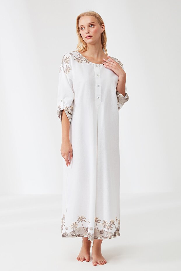 Rochie lungă cu model - 1