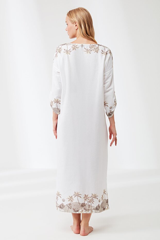 Rochie lungă cu model - 3