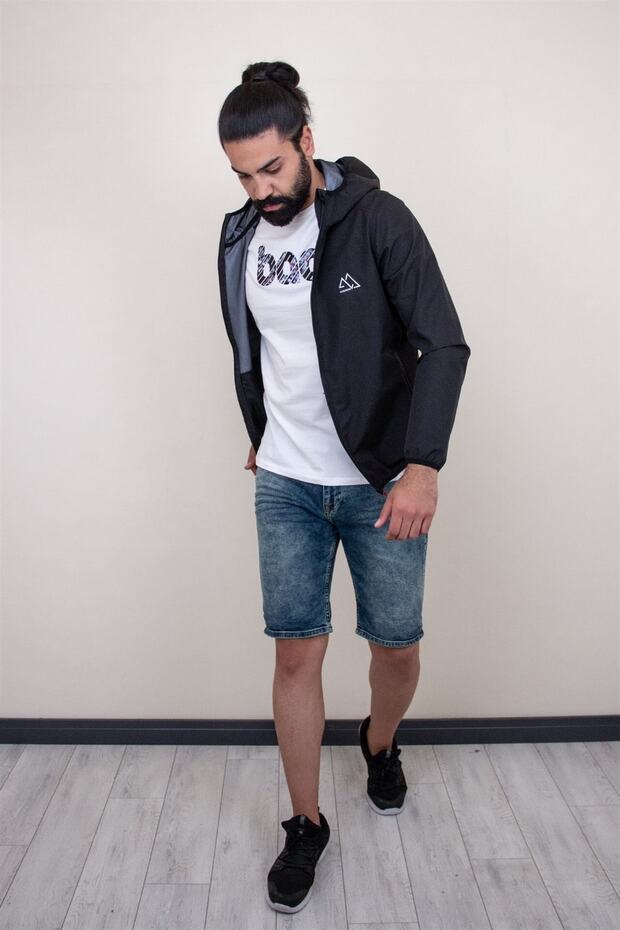 Erkek Caz 1100 Siyah Micro Mevsimlik Mont - 1