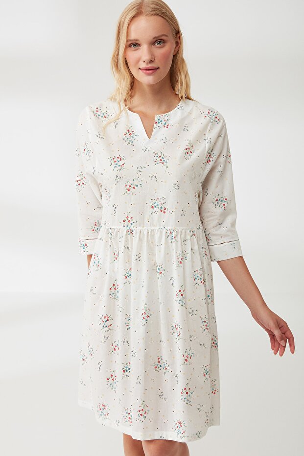 %100 Pamuklu Elbise - 1