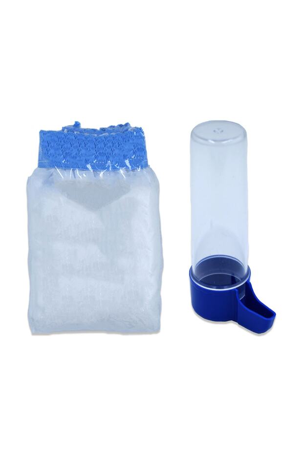 Kuş Kafesi Tülü Large Ve Dikey Suluk 100 Ml Set - 1