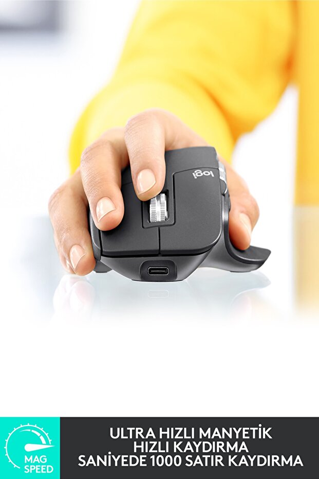 MX Master 3 Gelişmiş Profesyonel Kablosuz Mouse - Siyah - 3