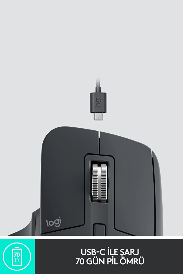 MX Master 3 Gelişmiş Profesyonel Kablosuz Mouse - Siyah - 8