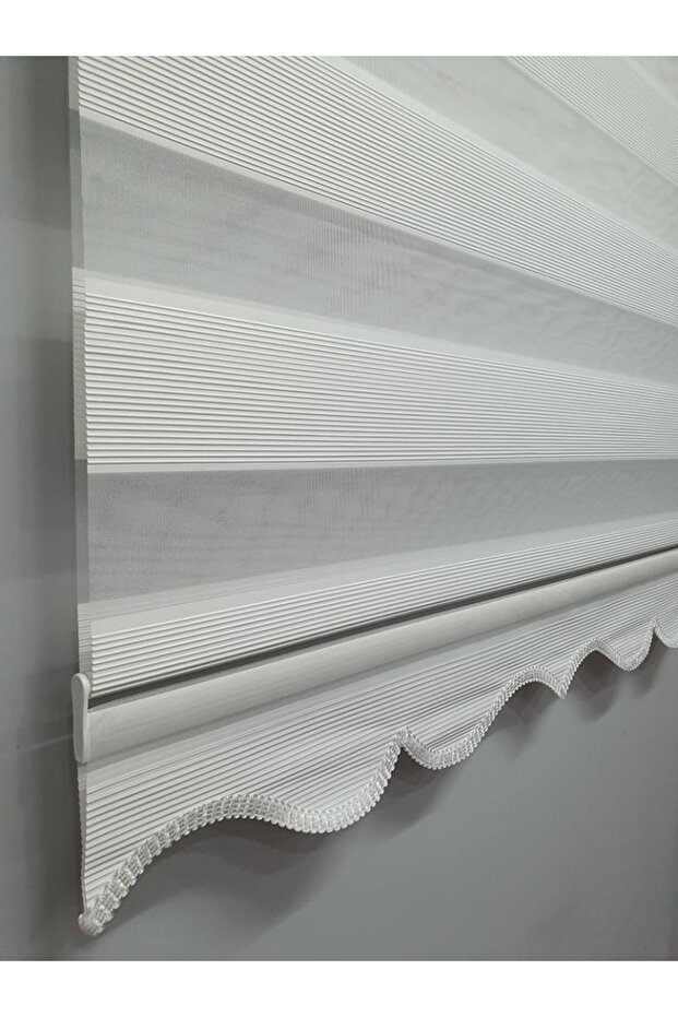 Mikro Pliseli Zebra Stor Perde Beyaz Mz483 - 7