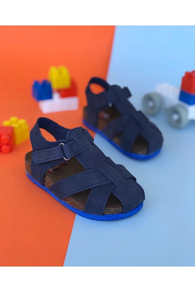 Genuine Leather Orthopedic Sole Sandals, Children's Sandals