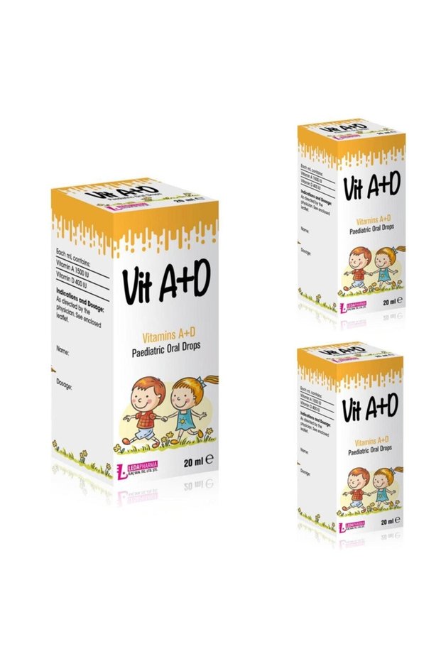 Ledavit Vit a D Vitamins a D Pediatric Oral Drops 20 ml 3 Pieces