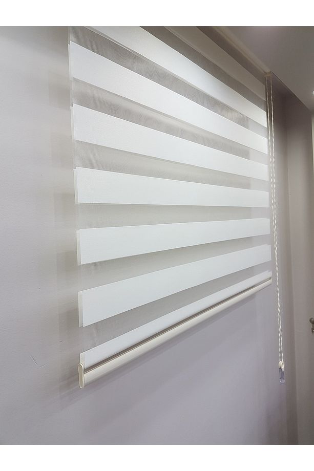 Ekru Zebra Stor Perde Alüminyum Kasalı Mz508 - 8