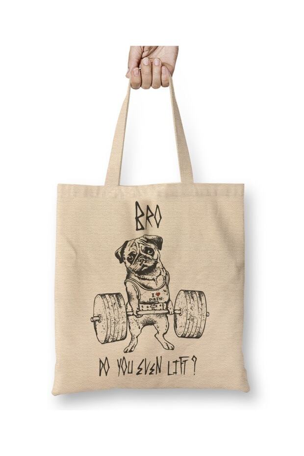 Pug Bodybuilder Dog Diaper Bag Long Handle