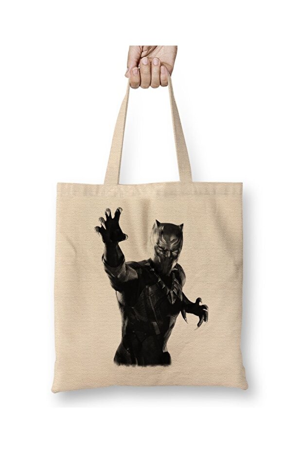 Black Panther Pantera Negra 04 Cloth Bag Long Handle